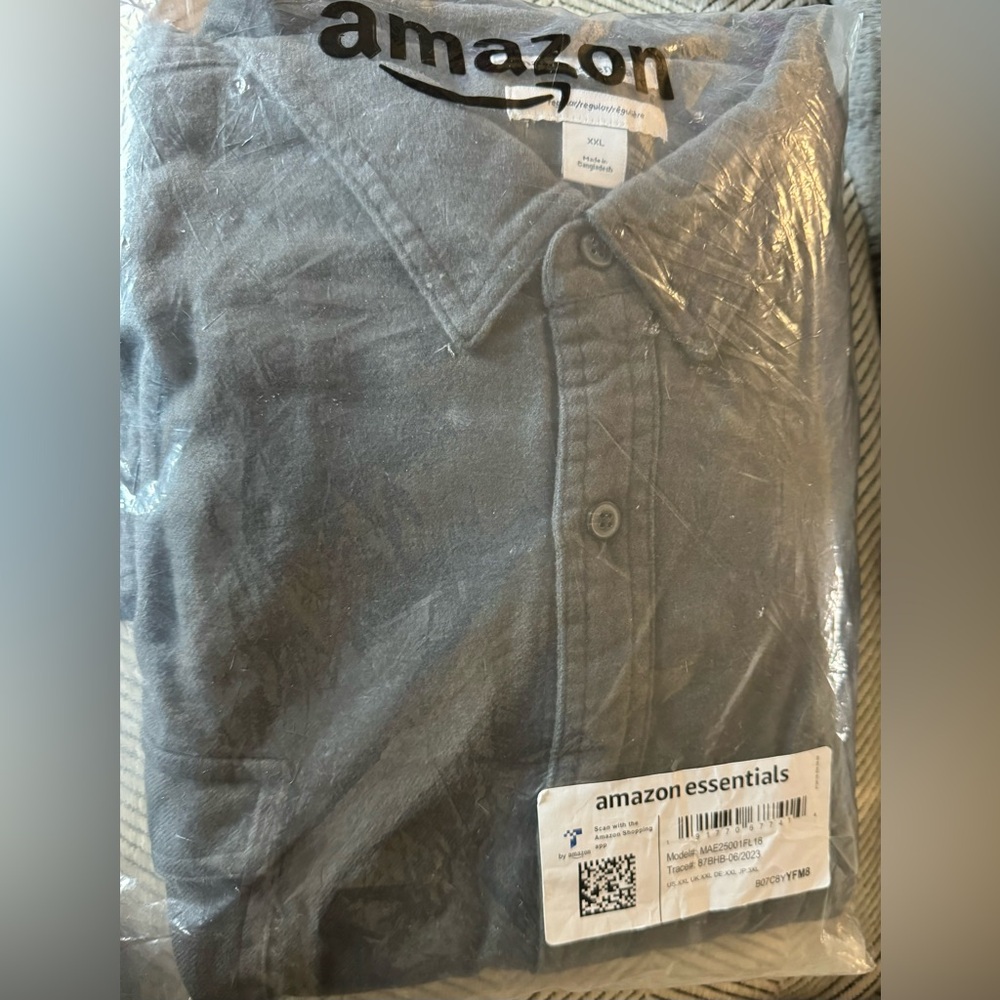 Amazon Essentials Charcoal Button-Up Shirt - Picture 2 of 3